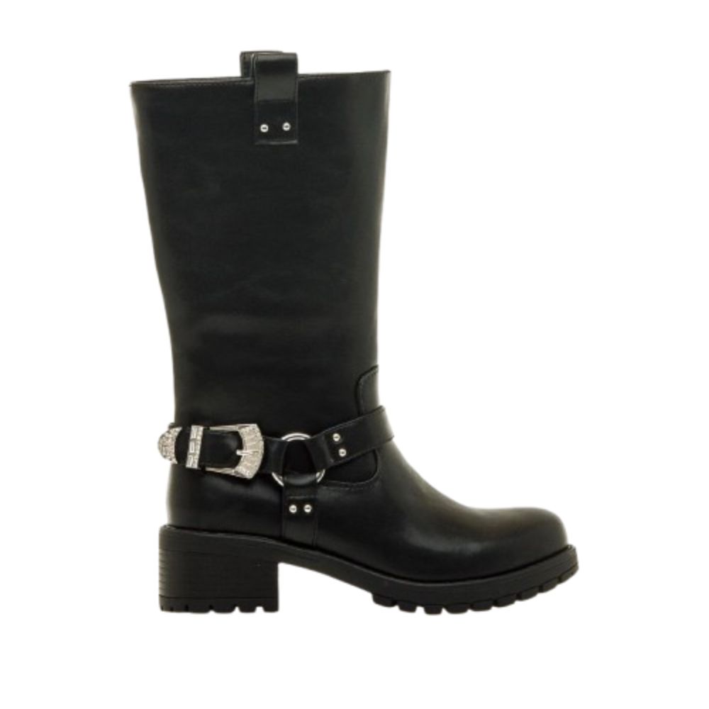 MARIAMARE NEW ALTEA WOMEN BLACK FLAT BOOTS